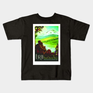 Earth, Travel Poster Kids T-Shirt